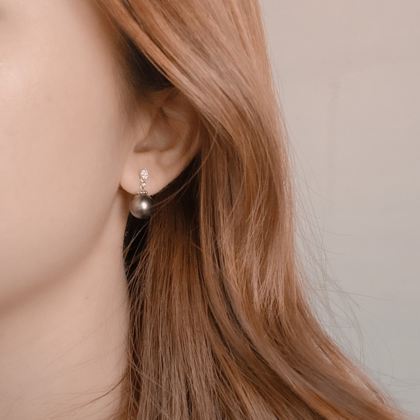 18 White GoldK Diamond Pearl Earrings 白金珍珠鑽石耳環 No.305 | 限量發售